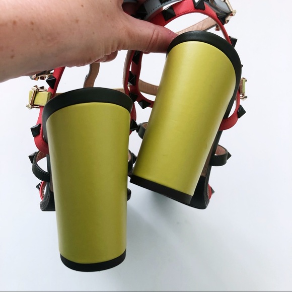 Valentino NIB Rock Stud T-Strap Sandals Abo 36.5 - Picture 8 of 14